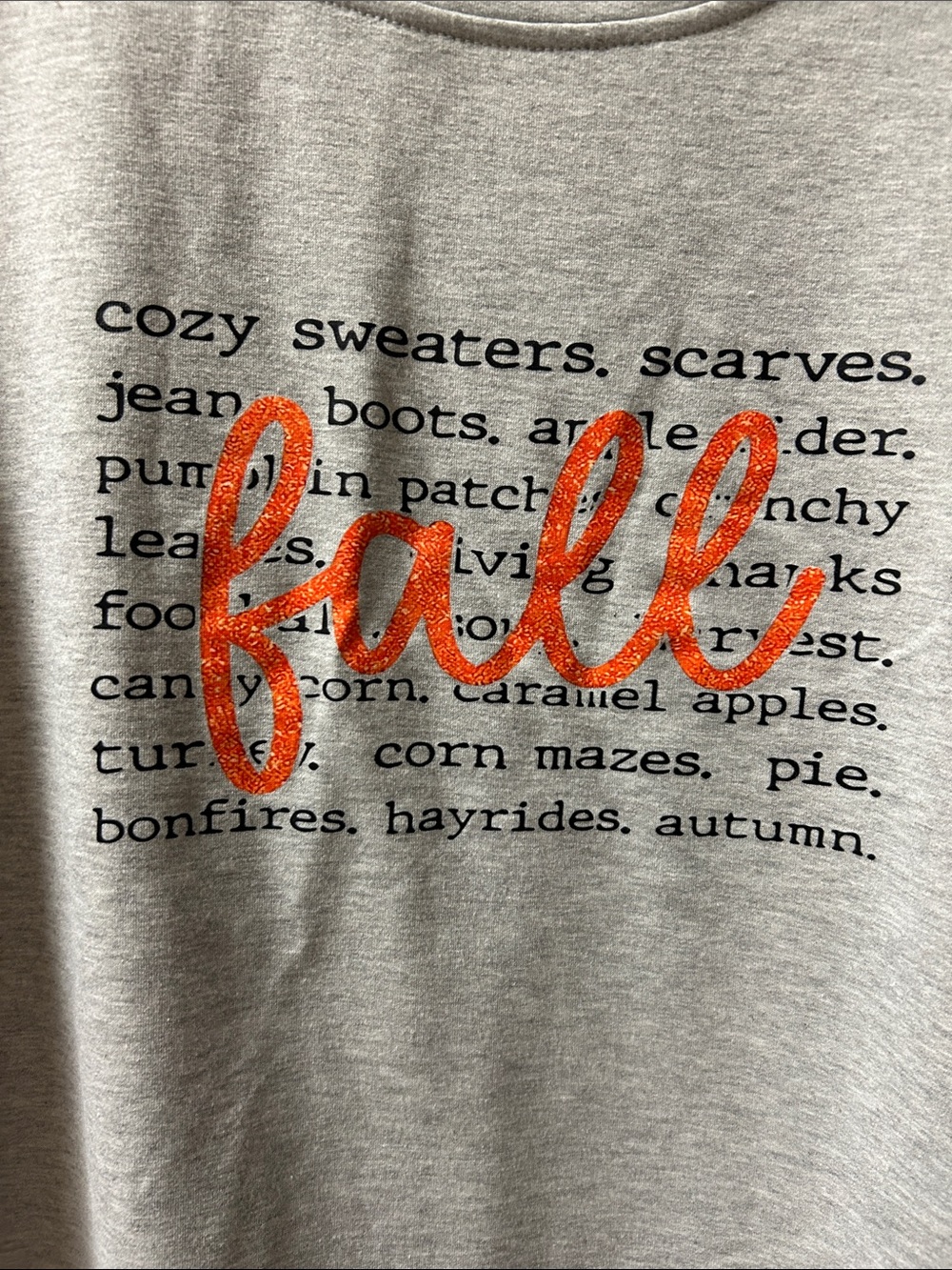 Women's Gray 'Fall' Graphic Sweatshirt - Cozy Autumn Pullover - Picture 3 of 4